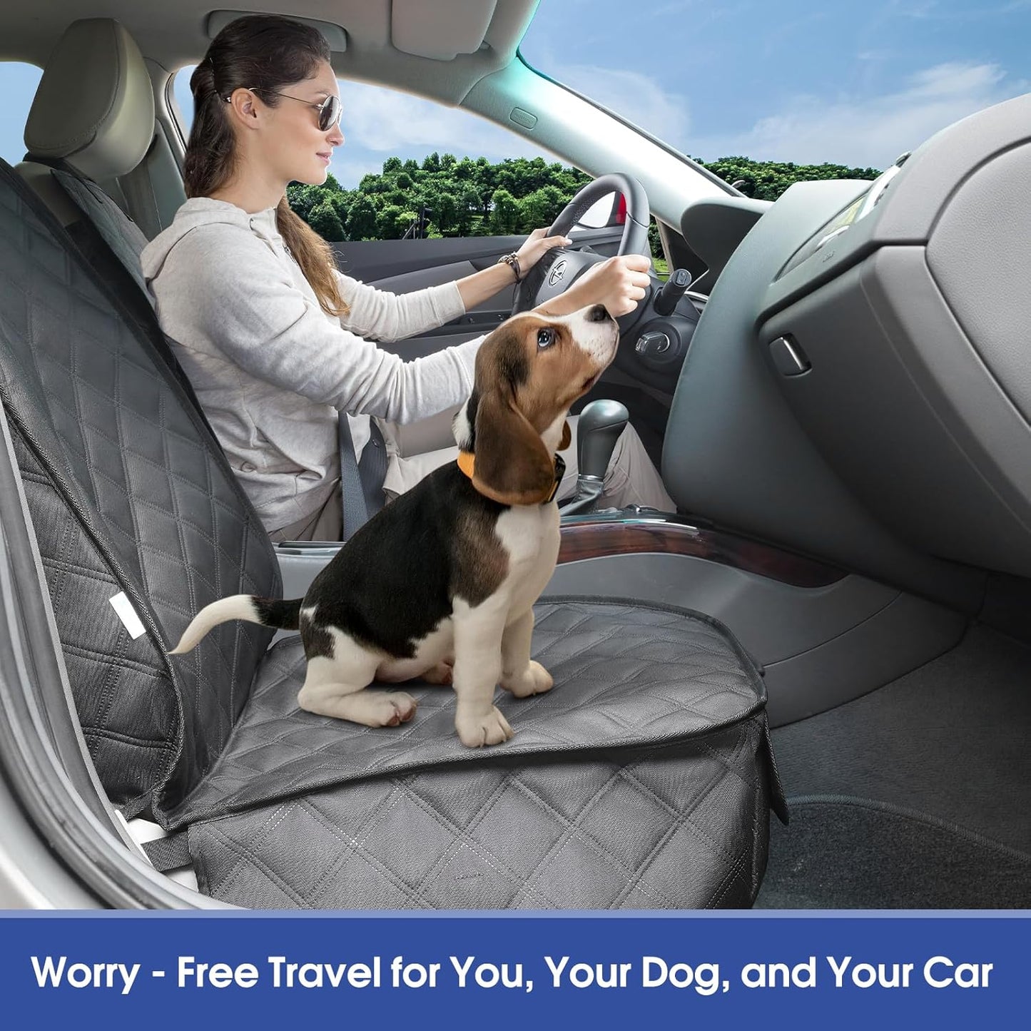 Heavy Duty Front Seat Cover with Side Flaps - Waterproof
