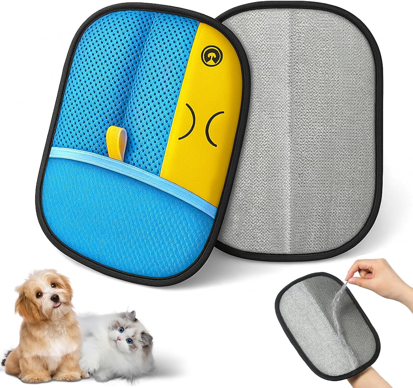 Reusable Pet Hair Remover Gloves – Electrostatic Lint & Fur