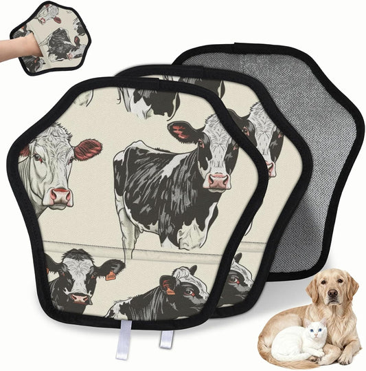 Cow Pattern Print 2Pcs Electrostatic Reusable Pet Hair