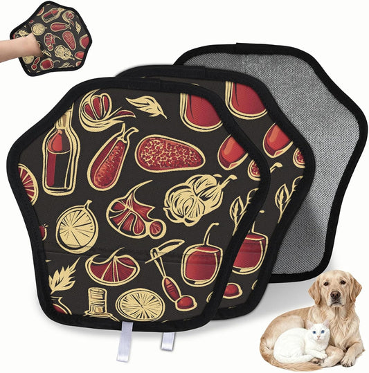 Vintage Steak 2Pcs Electrostatic Reusable Pet Hair Removal