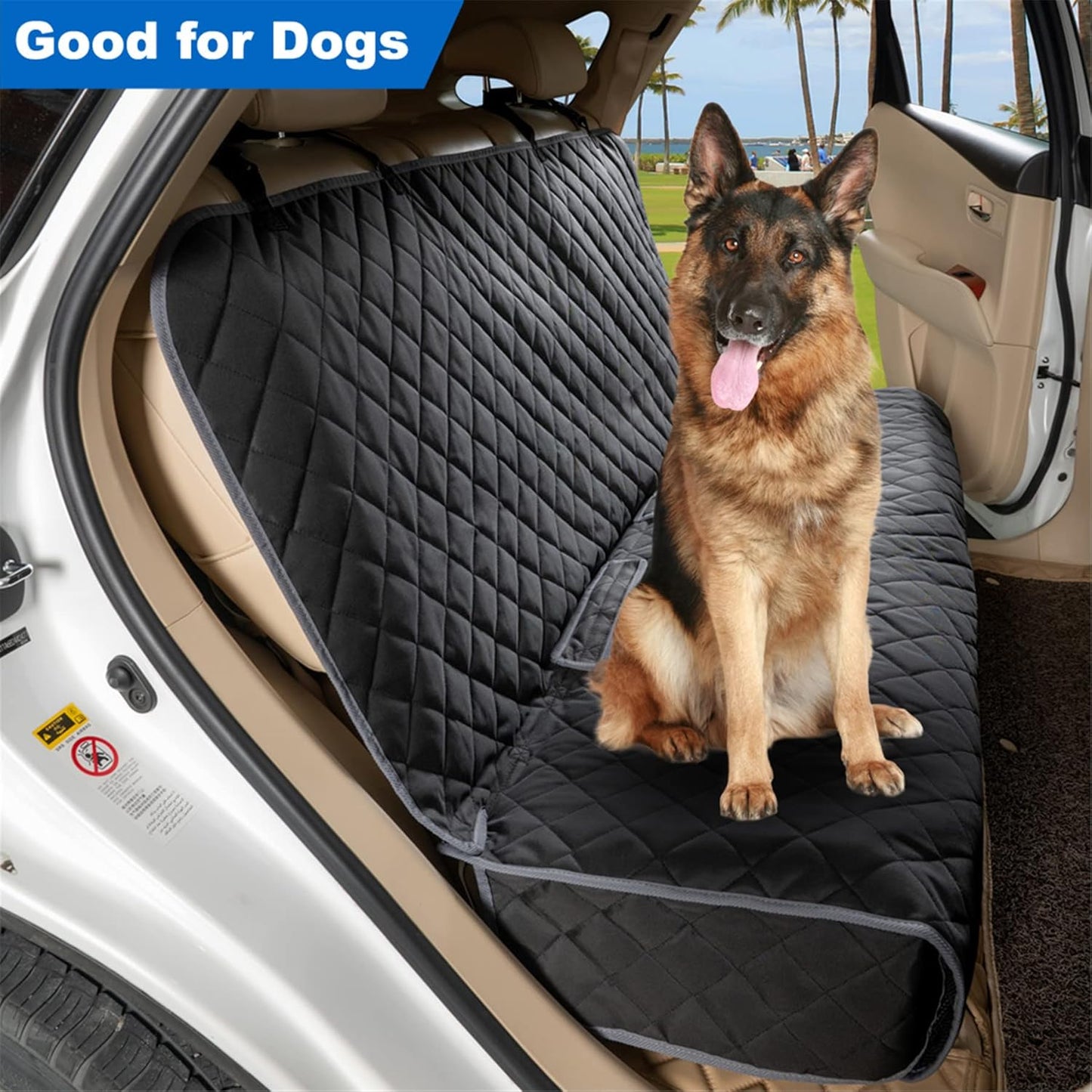 Bench Car Seat Cover Protector - Waterproof, Heavy-Duty and