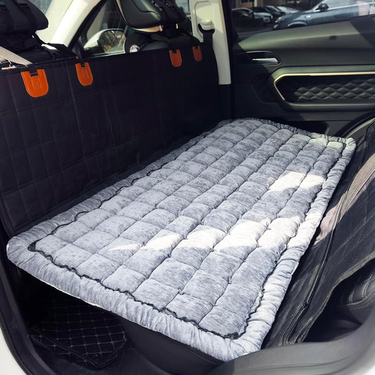Backseat Pet Bed Mat, Truck Plaid Dog Bed for Car Back
