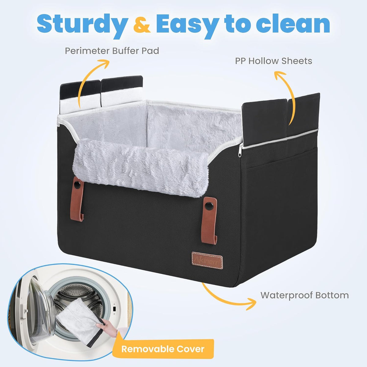 Dog Car Seat for Small Dogs, Puppy Seat with Memory Foam
