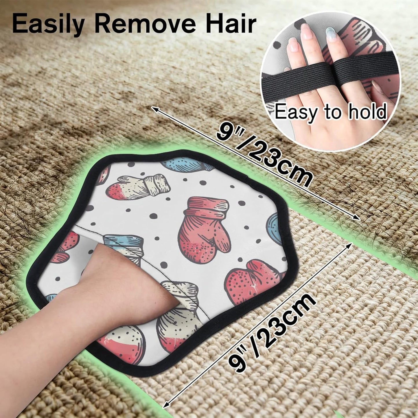 Pet Hair Removal Glove for Dogs Cats Reusable Washable Set