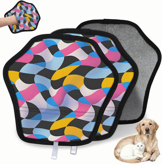 Pet Hair Removal Glove for Dogs Cats Reusable Washable Set