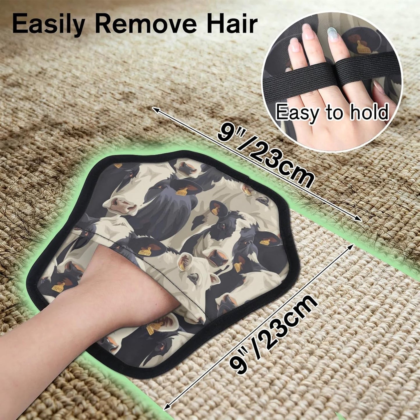 Vintage Cute Cows 2Pcs Electrostatic Reusable Pet Hair