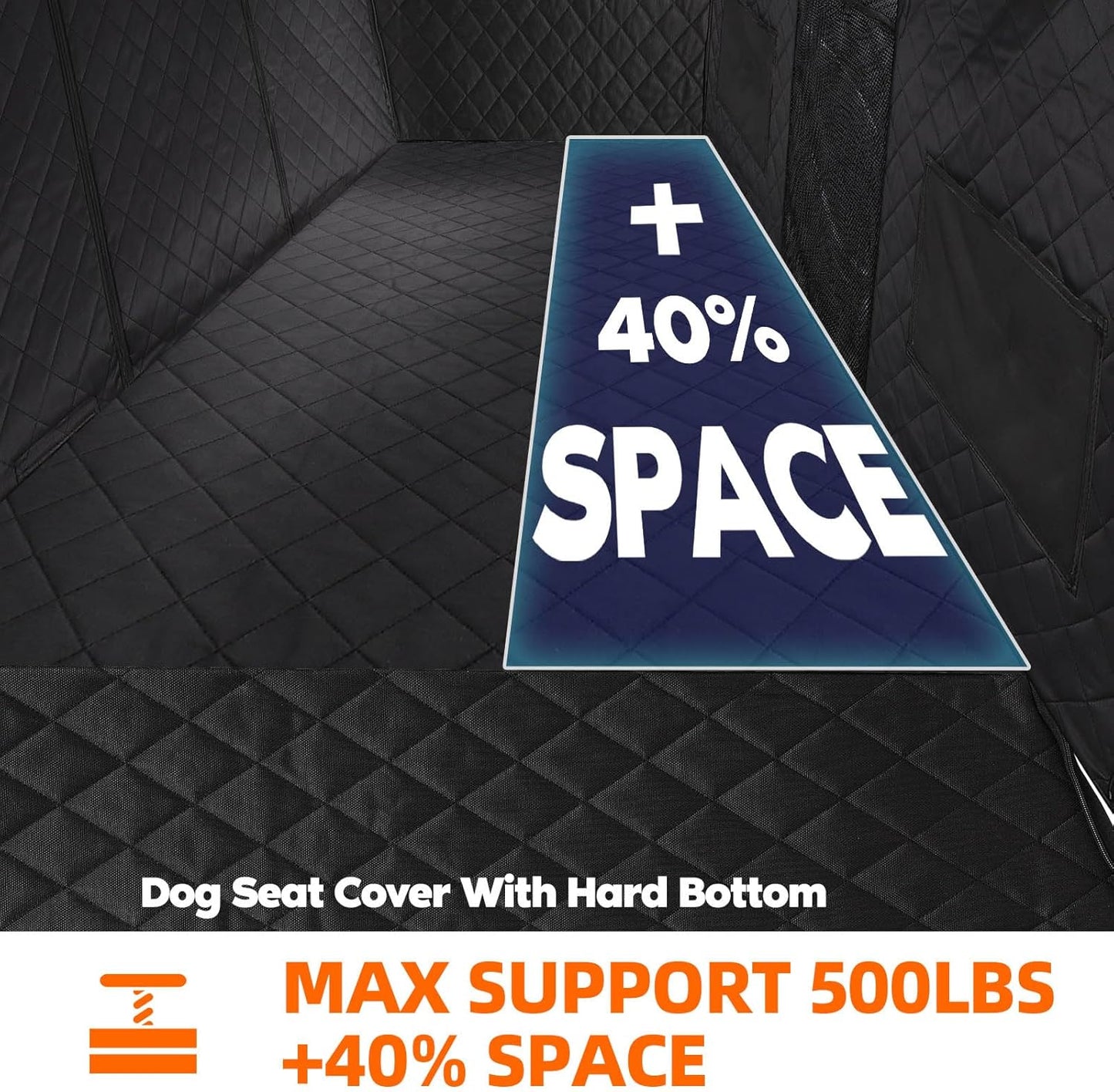 Back Seat Extender,Dog Seat Cover for Back Seat-Supports
