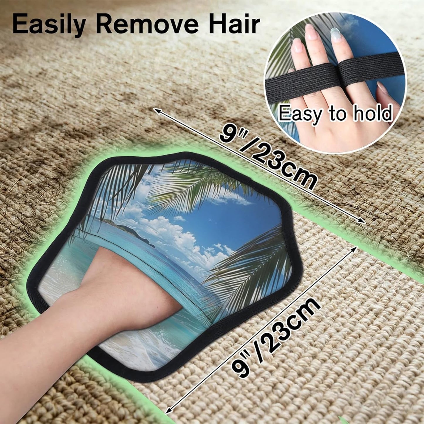 Palm Tree Leaf 2Pcs Electrostatic Reusable Pet Hair Removal