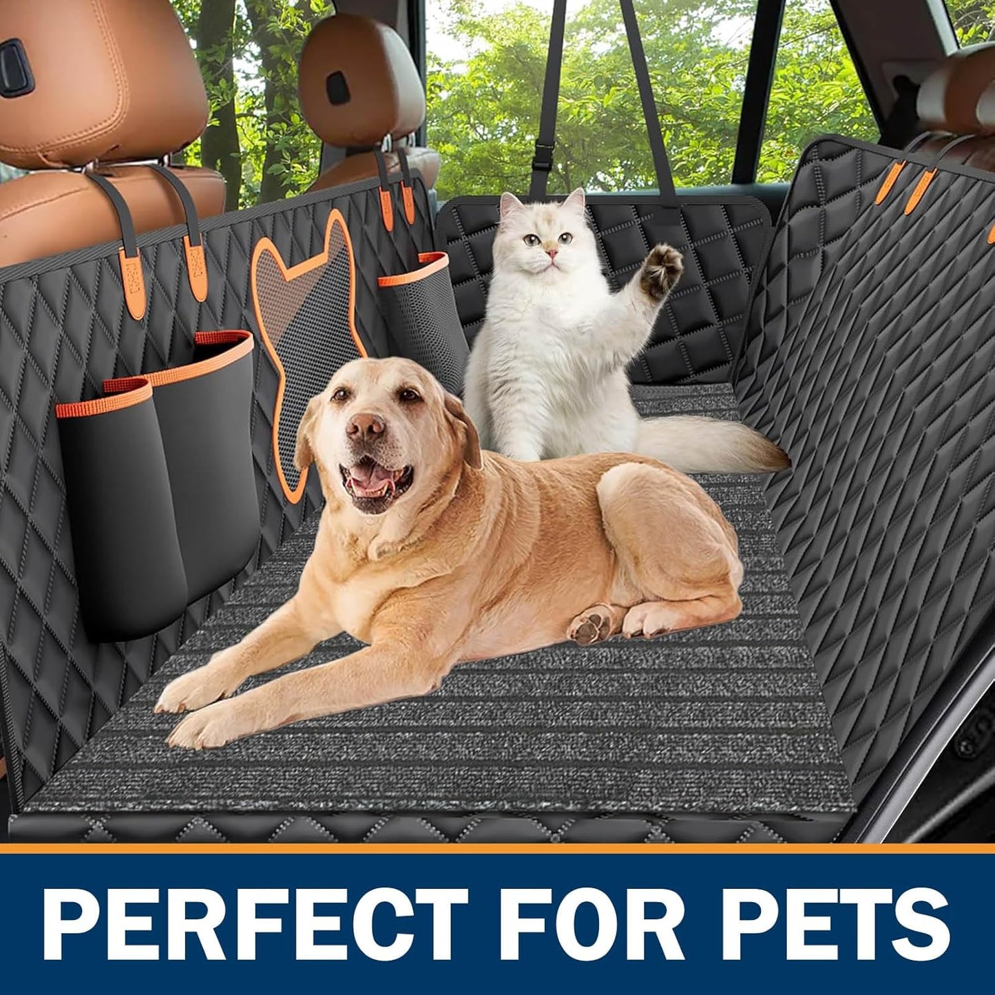 Dog Mat for Back Seat Extender, Non-slip Dogs Rug for Car