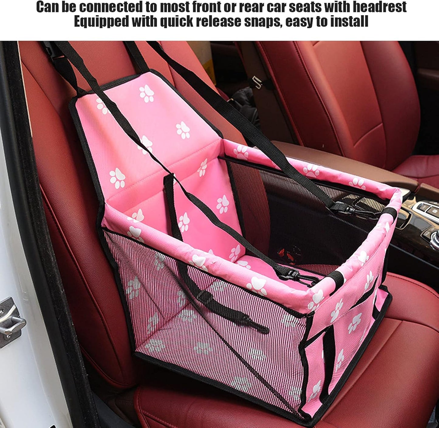 Bear Pattern Pet Carrier Cage, Washable Dog Car Seat