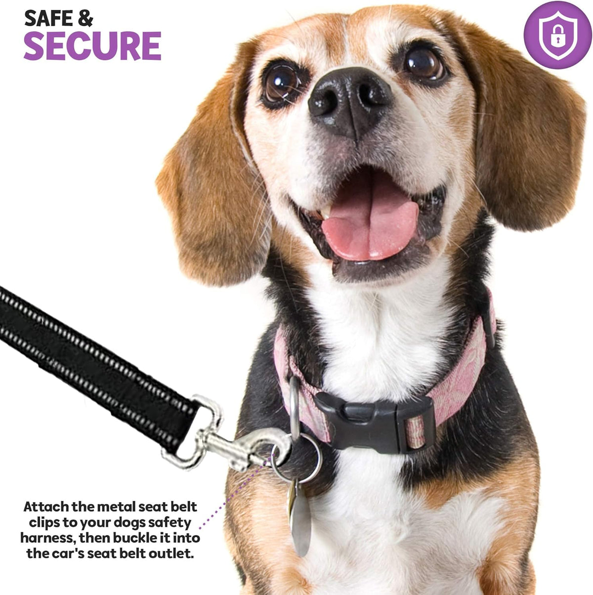 Poodle Pet Easy Click Car Seat Belt for Dogs | Adjustable