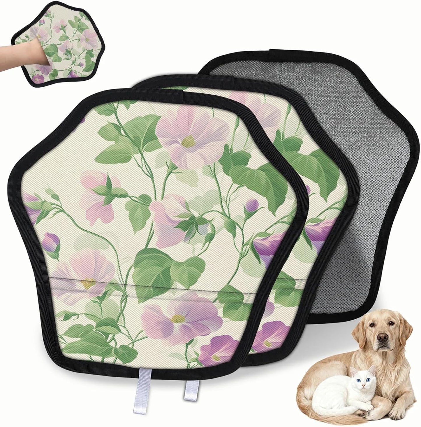 Pet Hair Removal Glove for Dogs Cats Reusable Washable Set