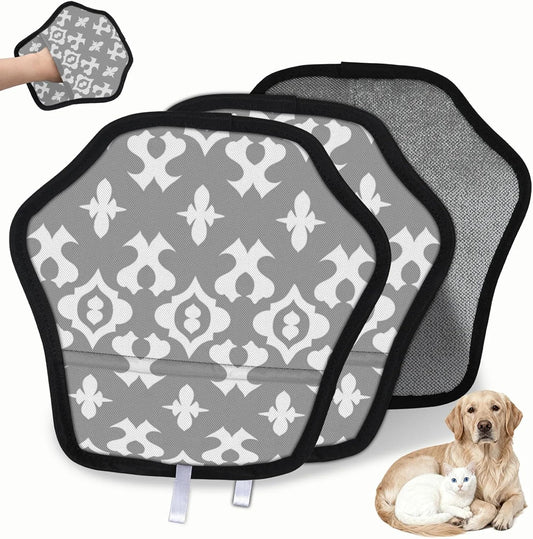 Gray Moroccan 2Pcs Electrostatic Reusable Pet Hair Removal
