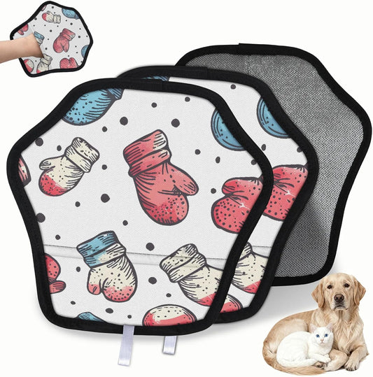 Pet Hair Removal Glove for Dogs Cats Reusable Washable Set
