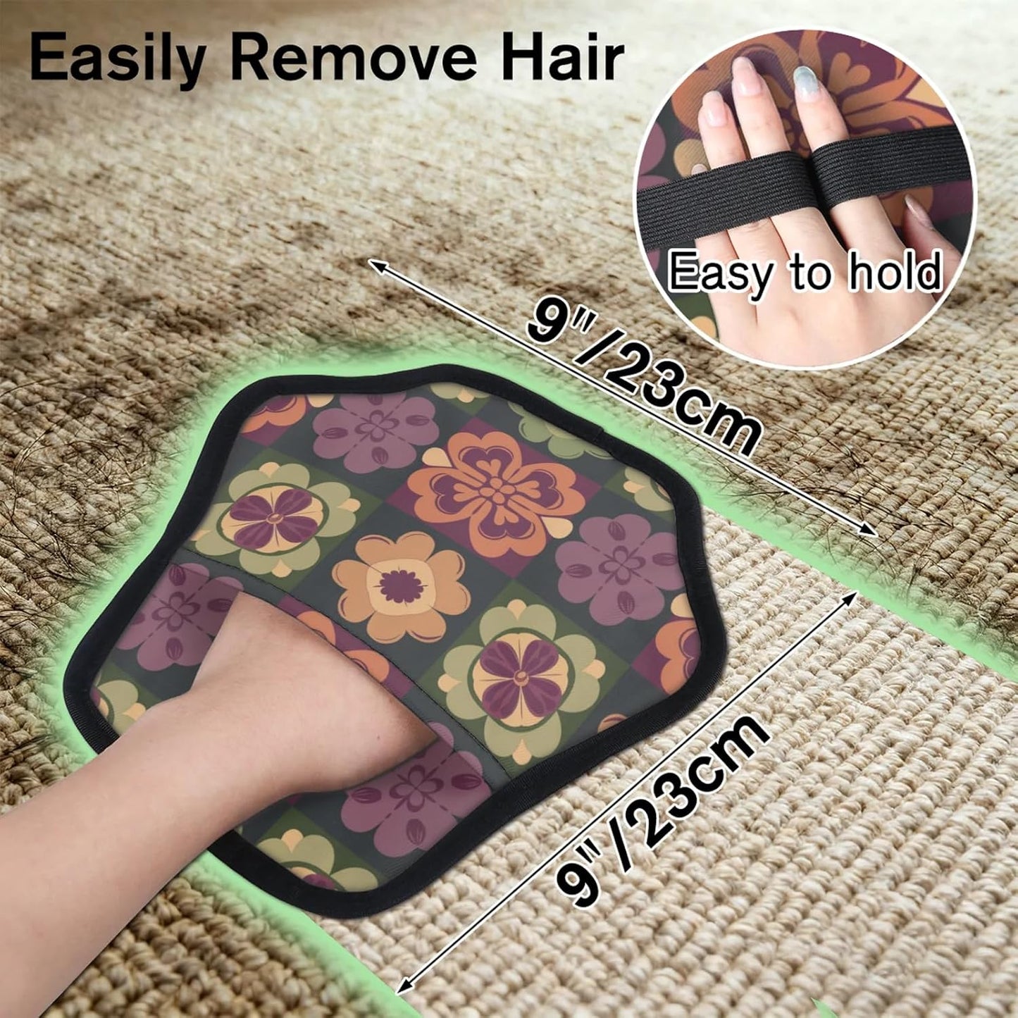 Boho Shamrock 2Pcs Electrostatic Reusable Pet Hair Removal