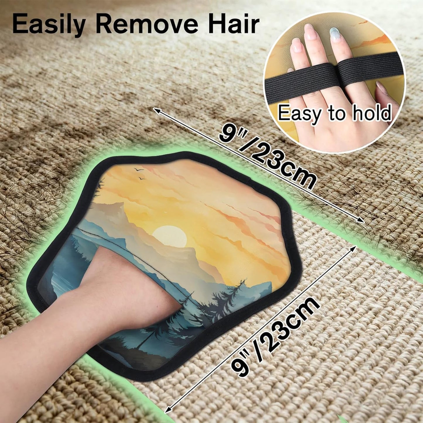 Abstract Mountains Sunset 2Pcs Electrostatic Reusable Pet