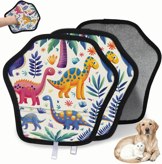 Lovely Dinosaurs 2Pcs Electrostatic Reusable Pet Hair