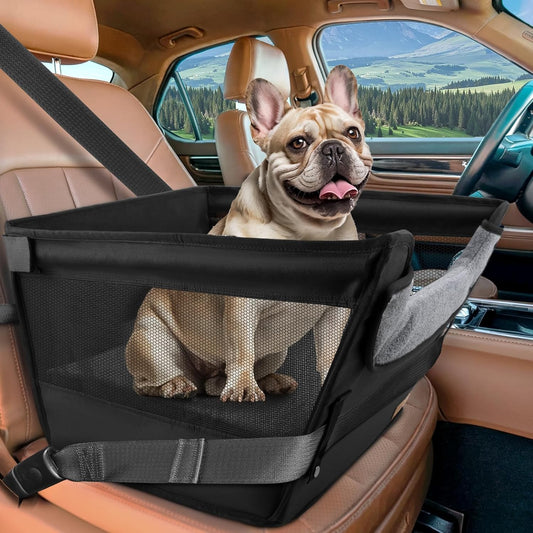 Elevated Dog Car Booster Seat up to 35LB, 6-Inch Memory