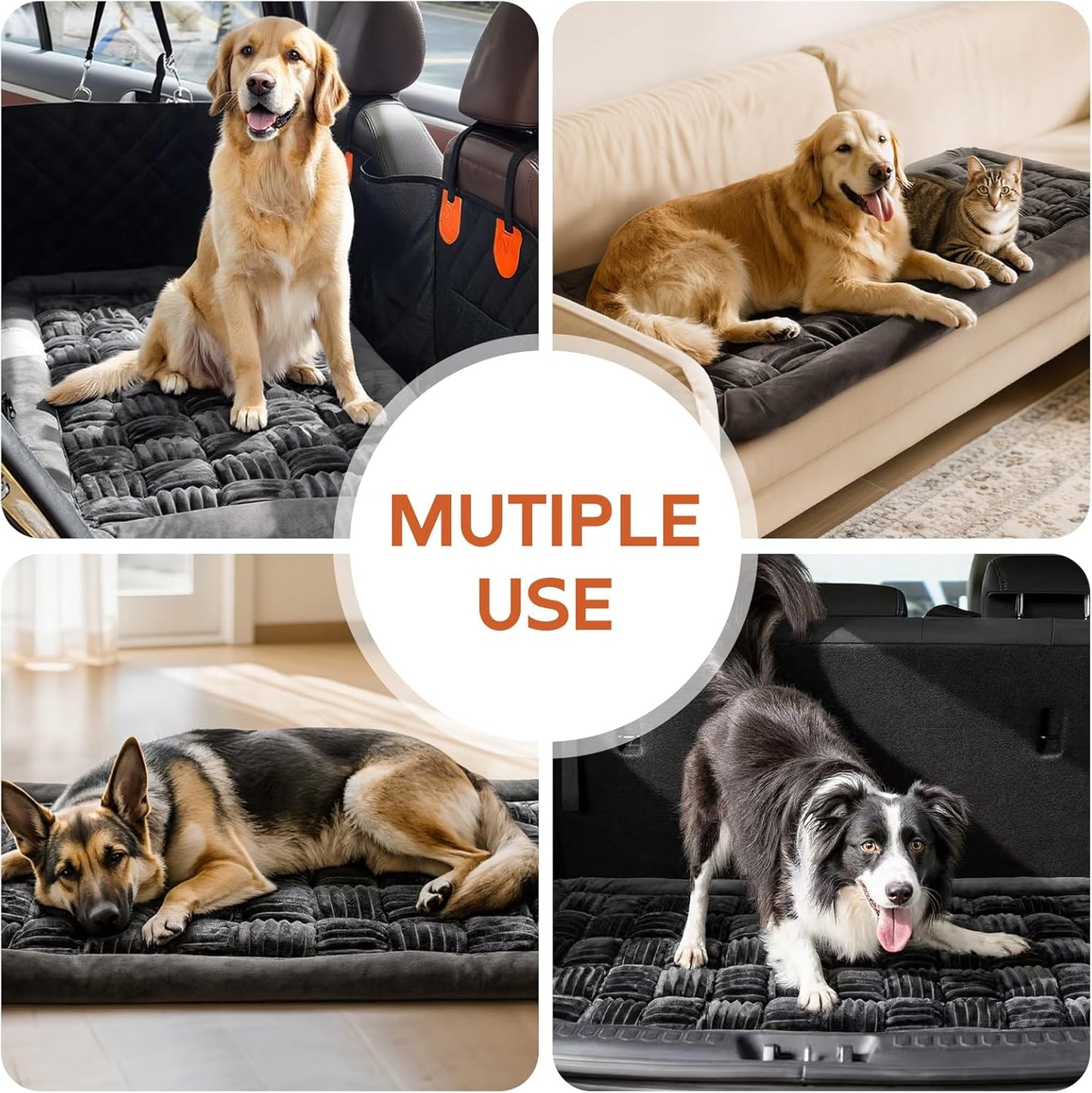 Backseat Pet Bed Mat, Dog Bed for Cars, Fit for Backseat