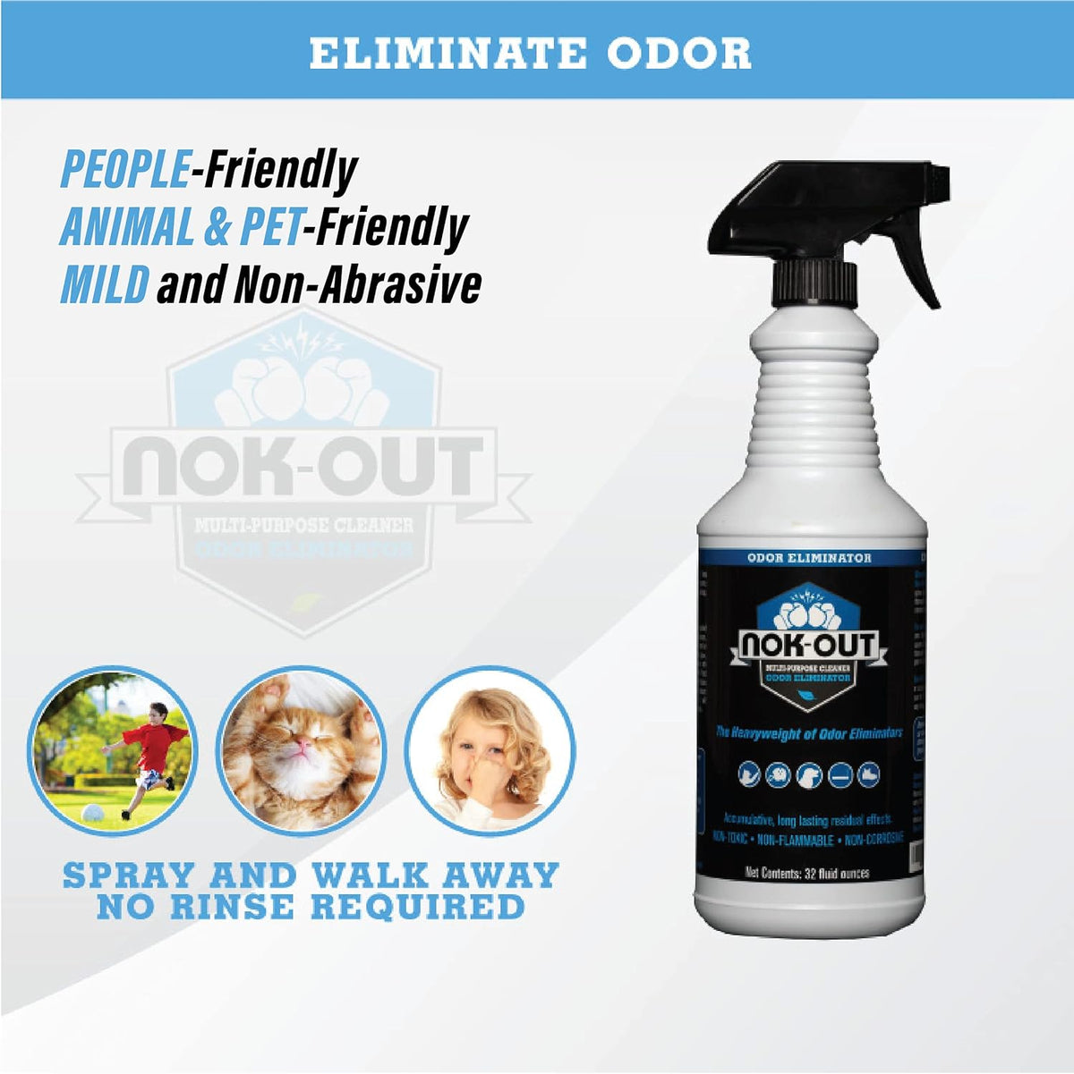 Odor Remover, Pet Deodorizer and Cleaning Spray, Made in