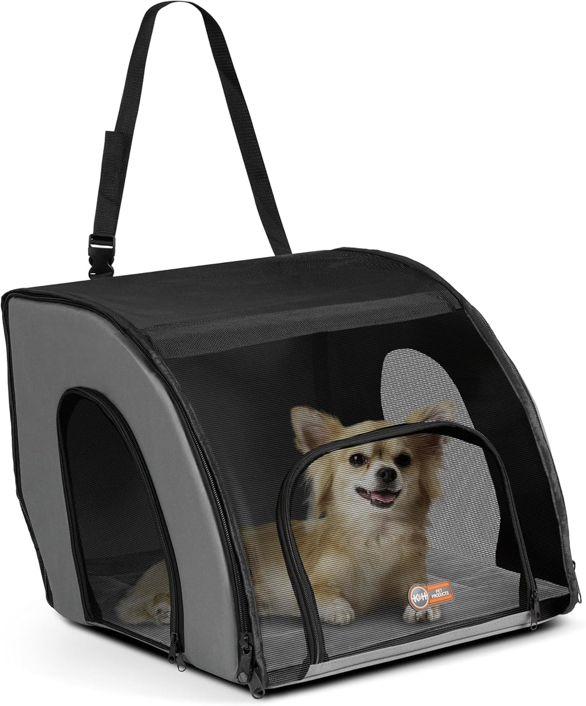 Enclosed Dog Cat Car Seat, Travel Safety Carrier , Dog