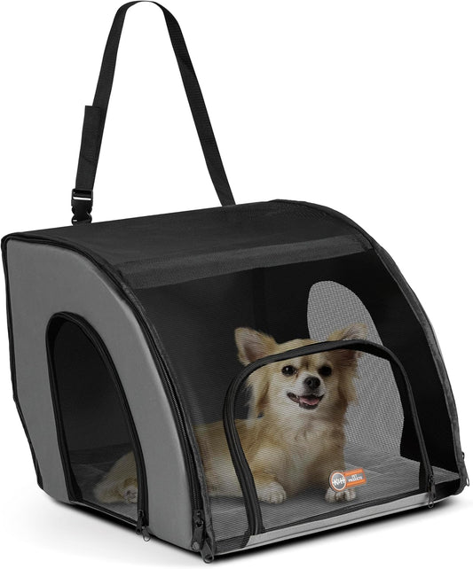 Enclosed Dog Cat Car Seat, Travel Safety Carrier , Dog