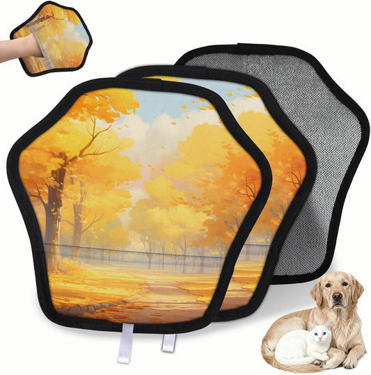 Fall Season Theme 2Pcs Electrostatic Reusable Pet Hair