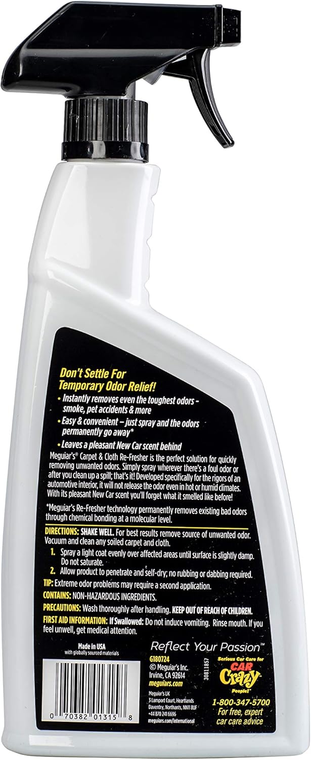 Carpet and Cloth Re-Fresher Odor Eliminator Spray, Car Air