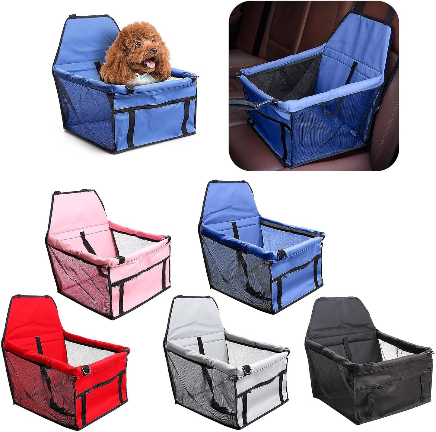 Pet Car Booster Seat for Small to Medium Pets with