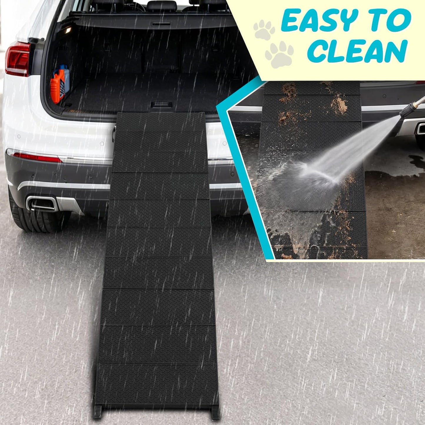 71" Long Dog Ramp for Car, Folding Pet Ramps for Large Dogs