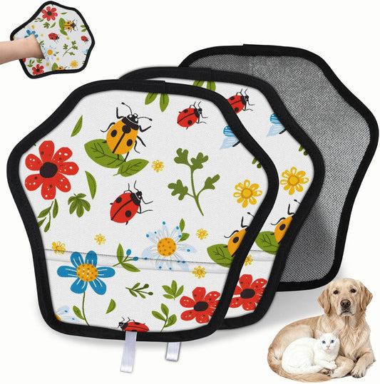 Pet Hair Removal Glove for Dogs Cats Reusable Washable Set