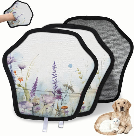 Pet Hair Removal Glove for Dogs Cats Reusable Washable Set