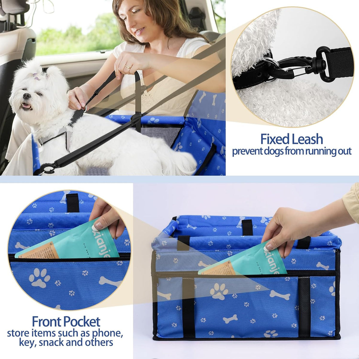 Dog Car Seat Foldable Dog Car Booster Seat Waterproof