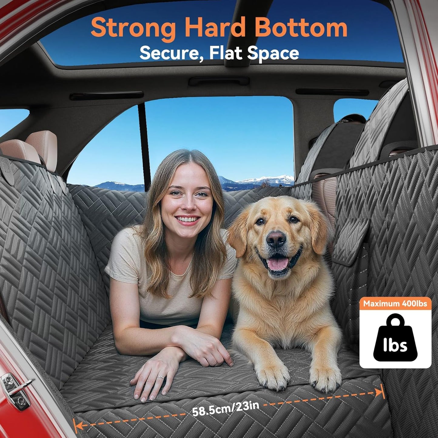 Dog Car Seat Cover for Back Seat- Heavy Duty Waterproof