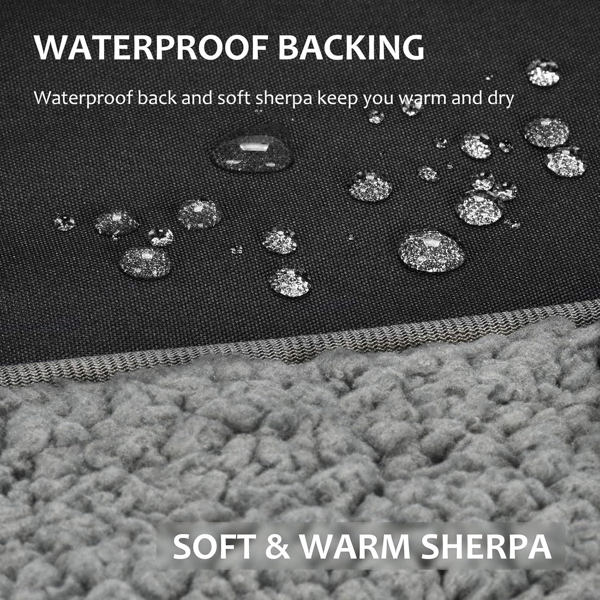 Tirrinia Large Waterproof Outdoor Blanket, Soft Warm Windproof Stadium Blanket with Sherpa Fleece and Foldable for Outdoor Sport, Baseball, Football, Beach, Concerts, Car