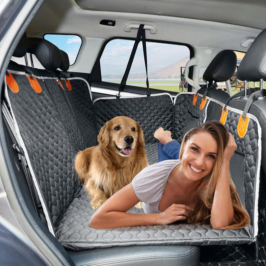 Back Seat Extender for Dog,Waterproof Hard Bottom Dog Car
