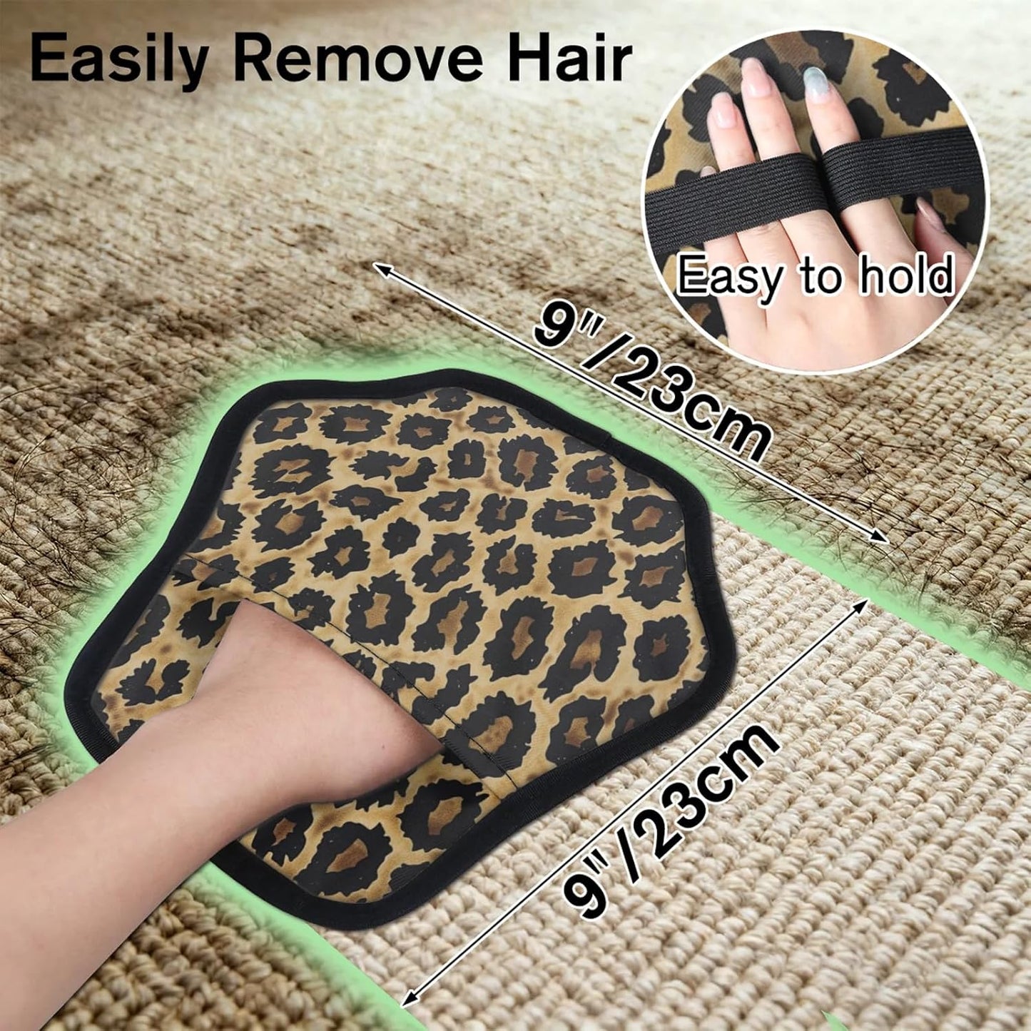 Leopard Print Skin 2Pcs Electrostatic Reusable Pet Hair