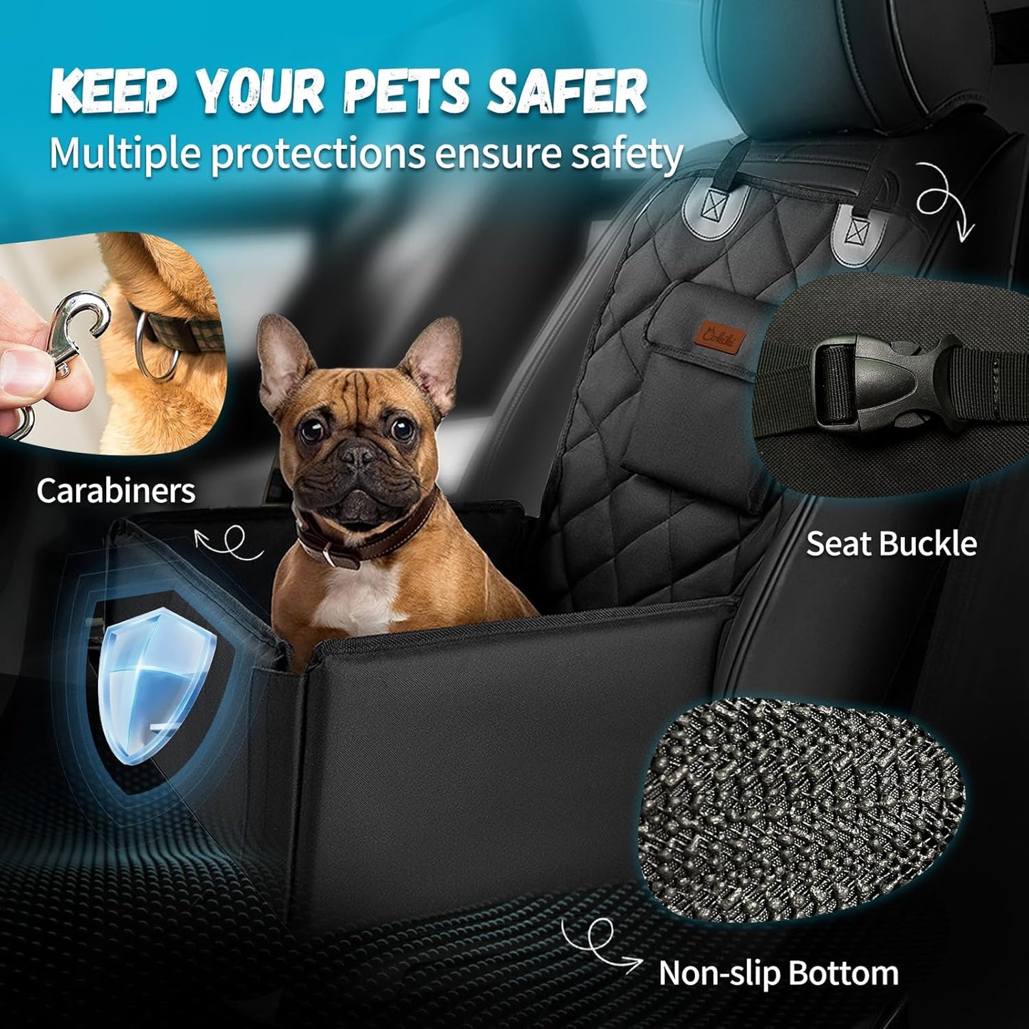 Dog Car Seats for Small Dogs,Detachable Foldable Dog