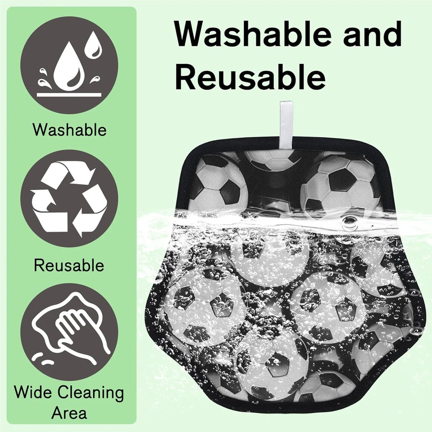 Soccer Ball Pattern 2Pcs Electrostatic Reusable Pet Hair