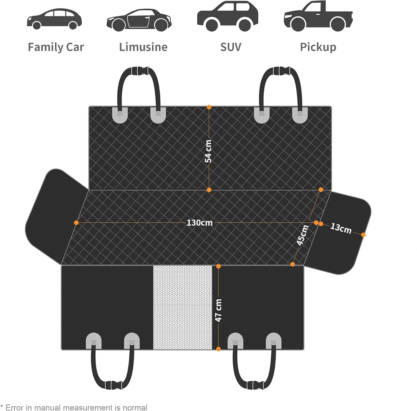 Dog Back Seat Cover Protector for Cars SUV and Trucks with