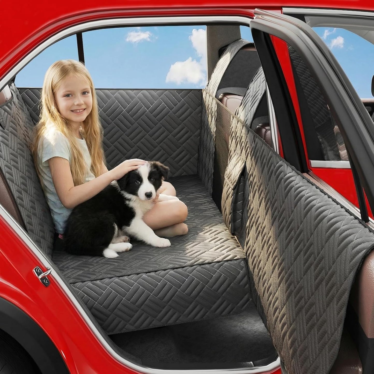 Dog Car Seat Cover for Back Seat- Heavy Duty Waterproof