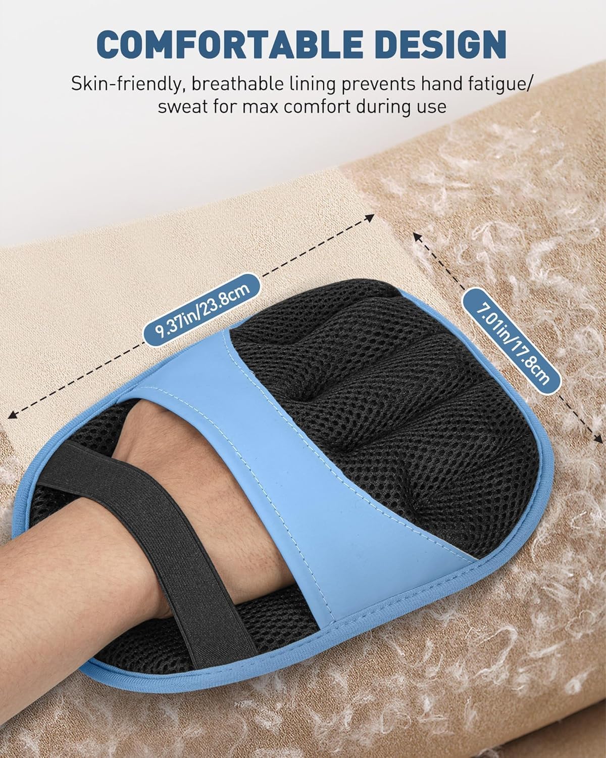 Pet Hair Removal Glove Upgraded Five-Finger Electrostatic