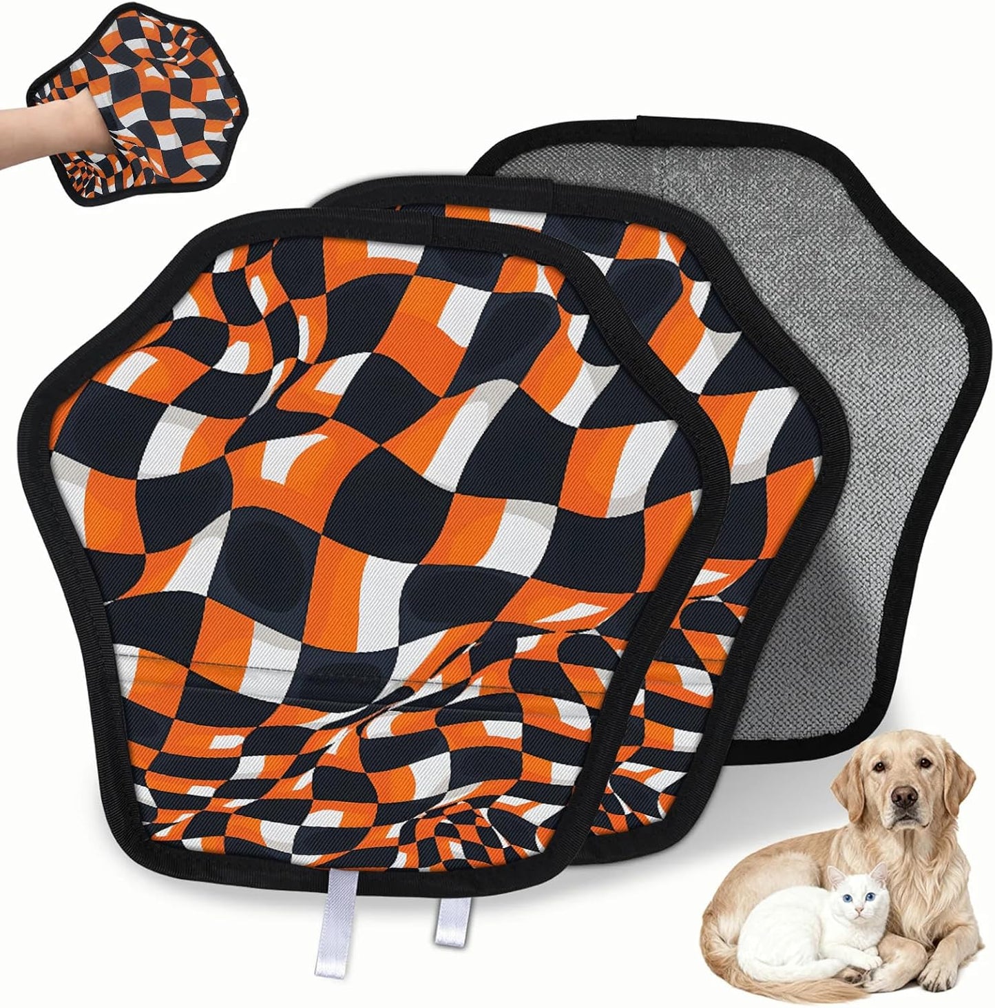Pet Hair Removal Glove for Dogs Cats Reusable Washable Set