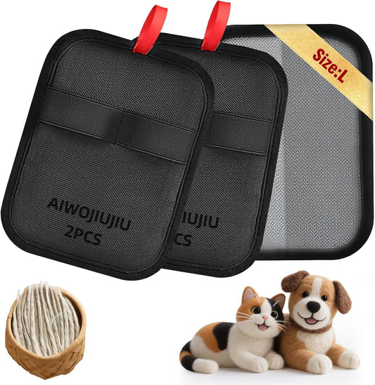 2 Pcs Pet Hair Removal Glove - Upgraded Electrostatic Pet