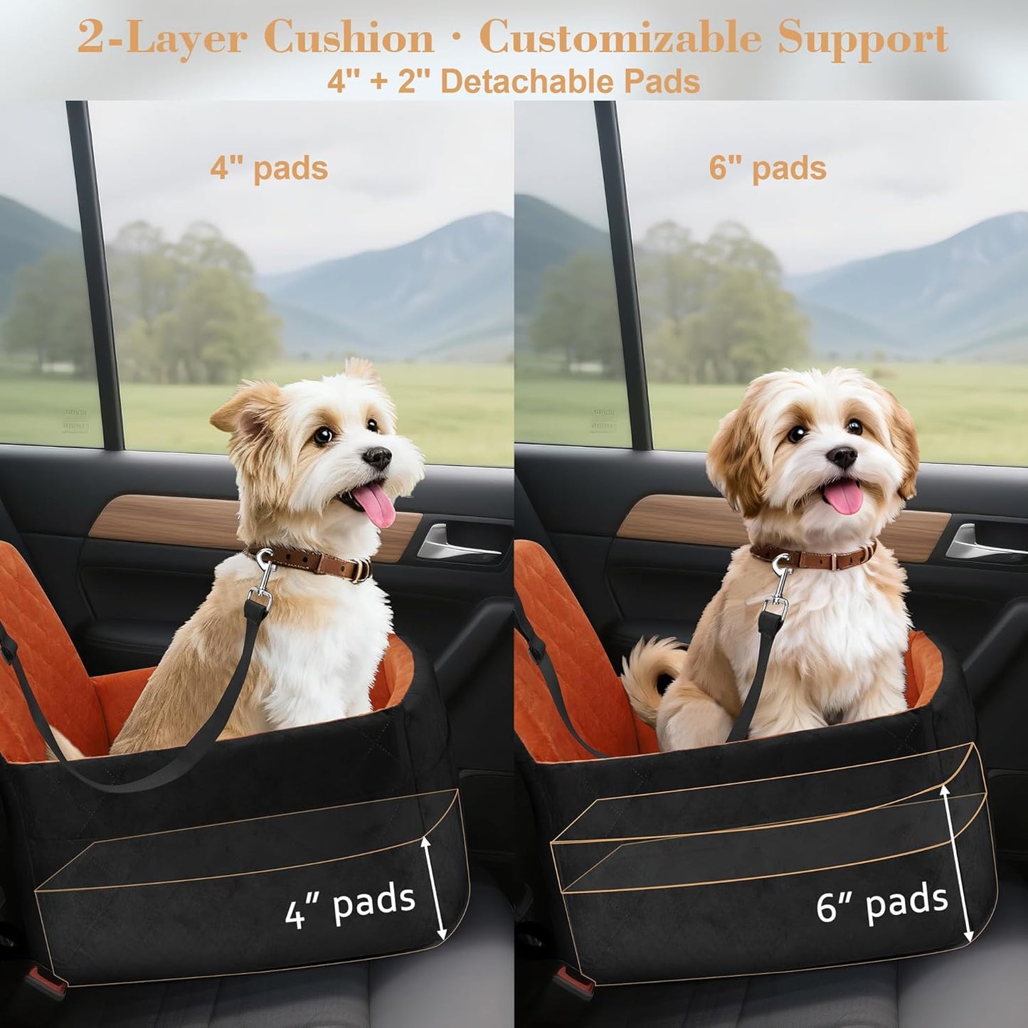 Dog Car Seat for Small/Medium Dogs,Pet Dog Booster Car Seat