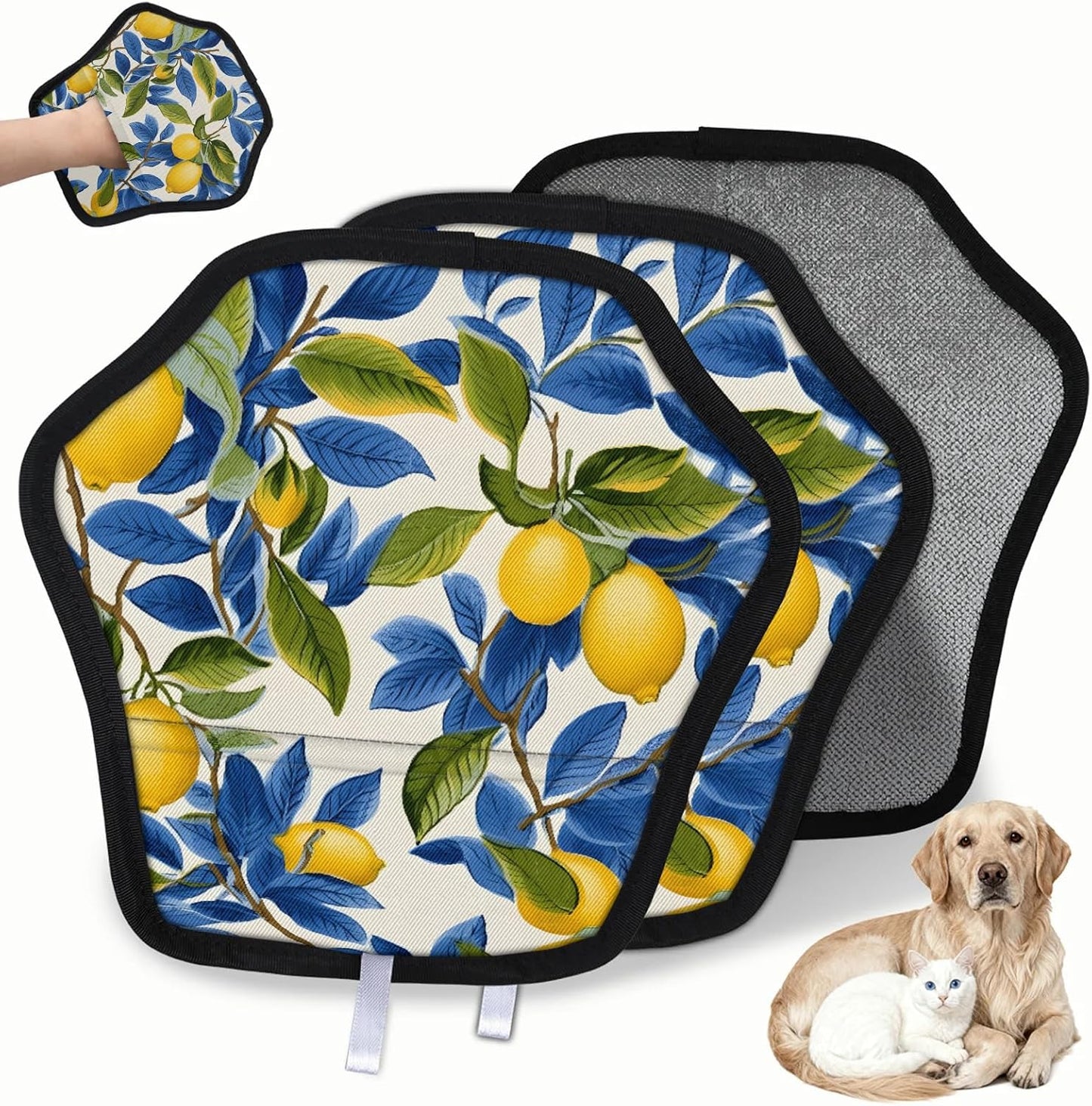 Pet Hair Removal Glove for Dogs Cats Reusable Washable Set
