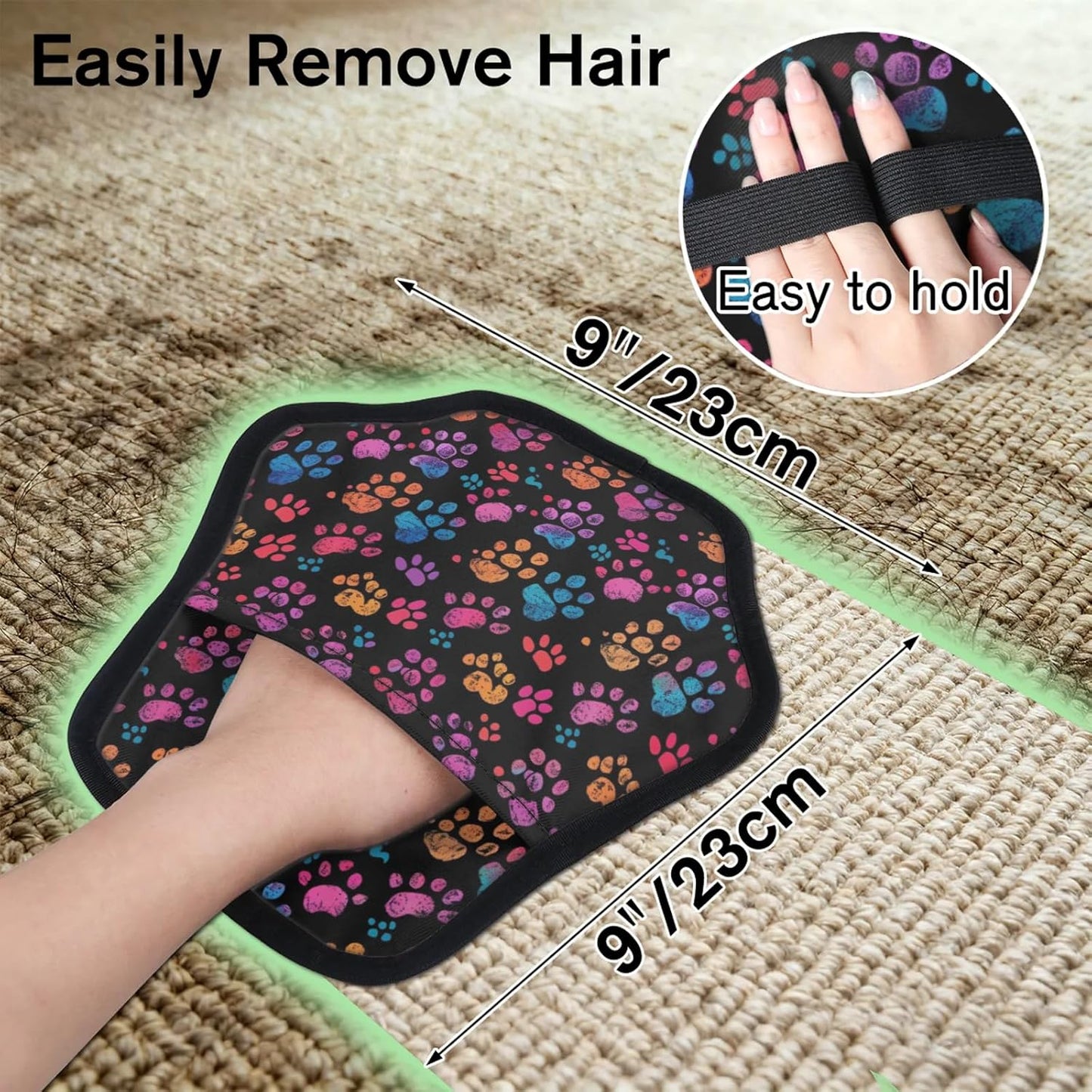 Cute Puppy Paw 2Pcs Electrostatic Reusable Pet Hair Removal