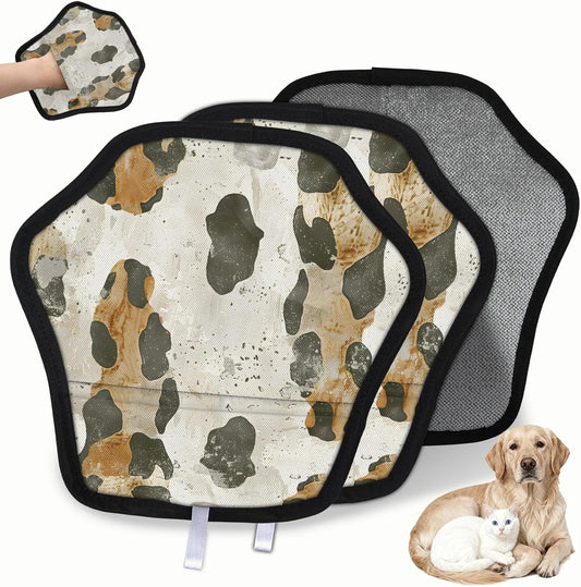 Animal Leopard Print 2Pcs Electrostatic Reusable Pet Hair