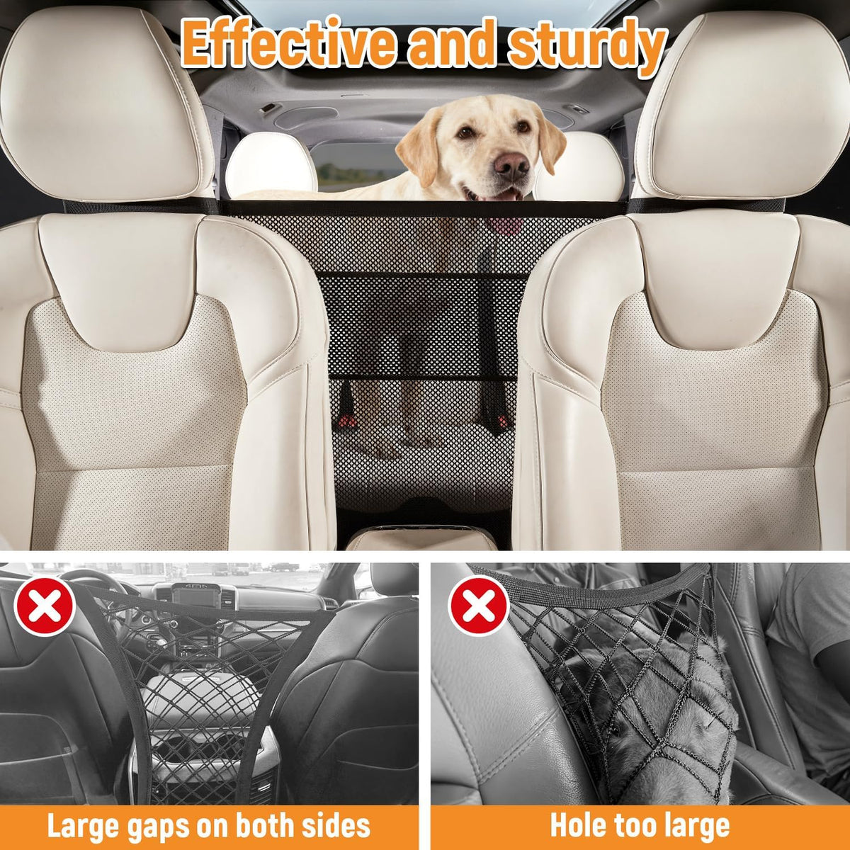 Dog Car Barrier,Dog Net for Car Divider,Pet Barrier with