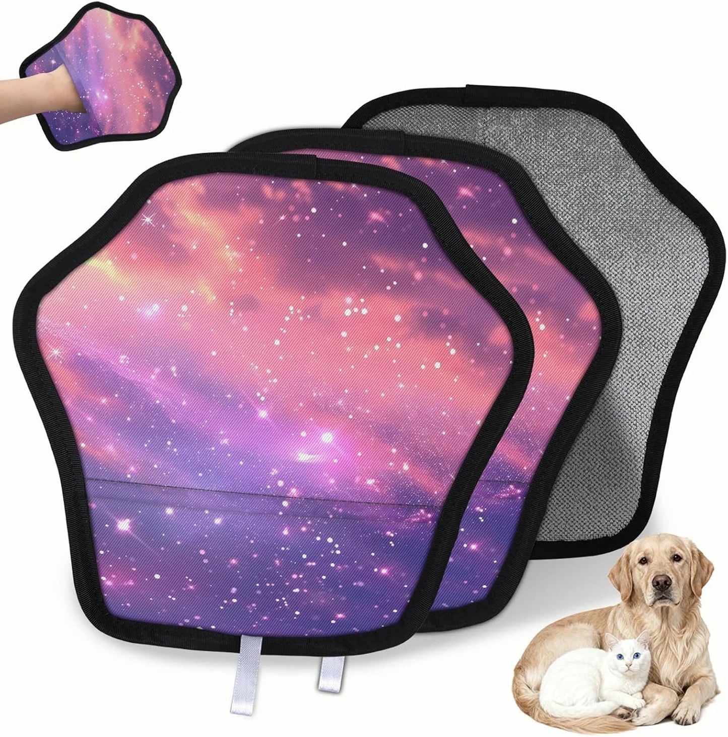 Starry Galaxy Print 2Pcs Electrostatic Reusable Pet Hair